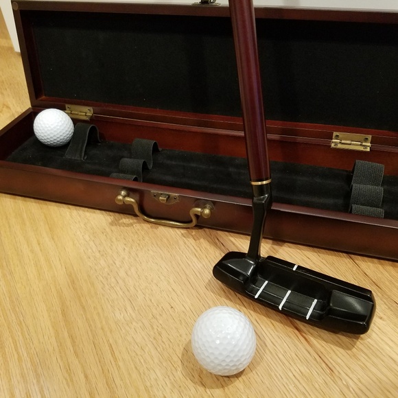 Bombay Other - Executive Golf Putter Set Cherry Wood Case Bombay